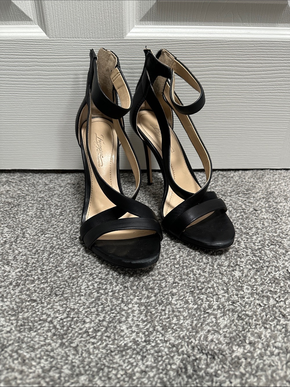 Vince Camuto Black Strappy Stiletto Heels